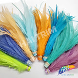 10-12" Natural White Dyed Coque Fringe (1/4 Yard)