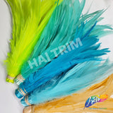 10-12" Natural White Dyed Coque Fringe (1/4 Yard)