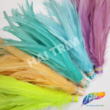 10-12" Natural White Dyed Coque Fringe (1/4 Yard)