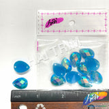 Neon Blue AB Resin Stones