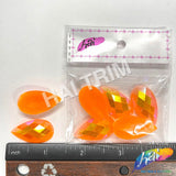Neon Orange AB Resin Stones