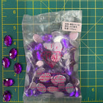 CLOSEOUT! Purple Acrylic Stones (sold per pack), A20