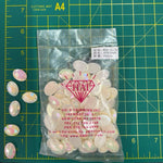 CLOSEOUT! Antique White AB Acrylic Stones (sold per pack), A50