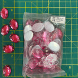 CLOSEOUT! Rose Pink Acrylic Stones (sold per pack), A16