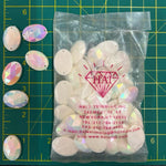 CLOSEOUT! Antique White AB Acrylic Stones (sold per pack), A50