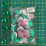 CLOSEOUT! Kelly Green Acrylic Stones (sold per pack), A6