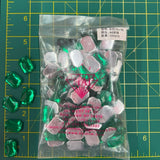 CLOSEOUT! Kelly Green Acrylic Stones (sold per pack), A6