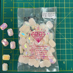CLOSEOUT! Antique White AB Acrylic Stones (sold per pack), A50