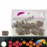 Multicolored Metallic Meteorite Textured Stones
