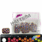 Multicolored Metallic Meteorite Textured Stones