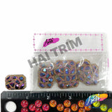 Multicolored Metallic Meteorite Textured Stones