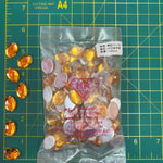 CLOSEOUT! Golden Orange Acrylic Stones (sold per pack), A35