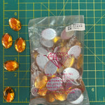 CLOSEOUT! Golden Orange Acrylic Stones (sold per pack), A35