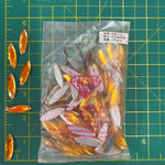 CLOSEOUT! Golden Orange Acrylic Stones (sold per pack), A35