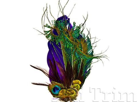 Peacock Collage Feather Pads