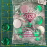 CLOSEOUT! Kelly Green Acrylic Stones (sold per pack), A6