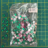 CLOSEOUT! Kelly Green Acrylic Stones (sold per pack), A6