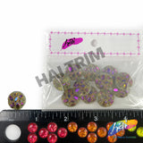 Multicolored Metallic Meteorite Textured Stones