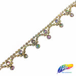 SALE! 3/4" Crystal Iridescent Rhinestone Trim, RT-135
