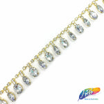 SALE! 7/8" Dangling Fancy Rhinestone Trim, RT-171