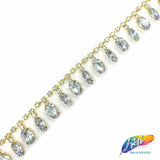 SALE! 7/8" Dangling Fancy Rhinestone Trim, RT-171