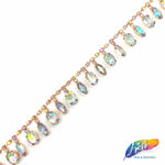 SALE! 7/8" Dangling Fancy Rhinestone Trim, RT-171