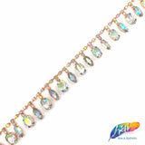 SALE! 7/8" Dangling Fancy Rhinestone Trim, RT-171