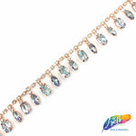 SALE! 7/8" Dangling Fancy Rhinestone Trim, RT-171