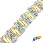 SALE! 1 1/2" Fancy Crystal Rhinestone Trim, RT-140