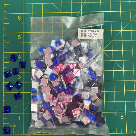 CLOSEOUT! Cobalt Blue Acrylic Stones (sold per pack), A44