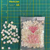 CLOSEOUT! Antique White AB Acrylic Stones (sold per pack), A50