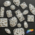 Silver Metallic Meteorite Textured Stones