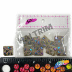 Multicolored Metallic Meteorite Textured Stones
