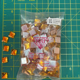 CLOSEOUT! Golden Orange Acrylic Stones (sold per pack), A35