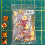 CLOSEOUT! Golden Orange Acrylic Stones (sold per pack), A35