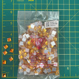 CLOSEOUT! Golden Orange Acrylic Stones (sold per pack), A35