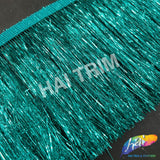 4 1/2" Teal Plastic Tinsel Fringe
