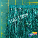 4 1/2" Teal Plastic Tinsel Fringe