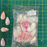 CLOSEOUT! Antique White AB Acrylic Stones (sold per pack), A50