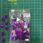 CLOSEOUT! Purple Acrylic Stones (sold per pack), A20