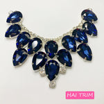 SALE! Mini Collar Rhinestone Applique on Metal Setting, YH-110