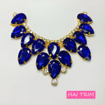 SALE! Mini Collar Rhinestone Applique on Metal Setting, YH-110