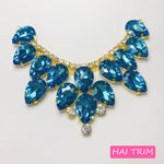 SALE! Mini Collar Rhinestone Applique on Metal Setting, YH-110