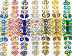 SALE! Fancy Colored Rhinestone Motif Applique on Metal Setting, YH-111